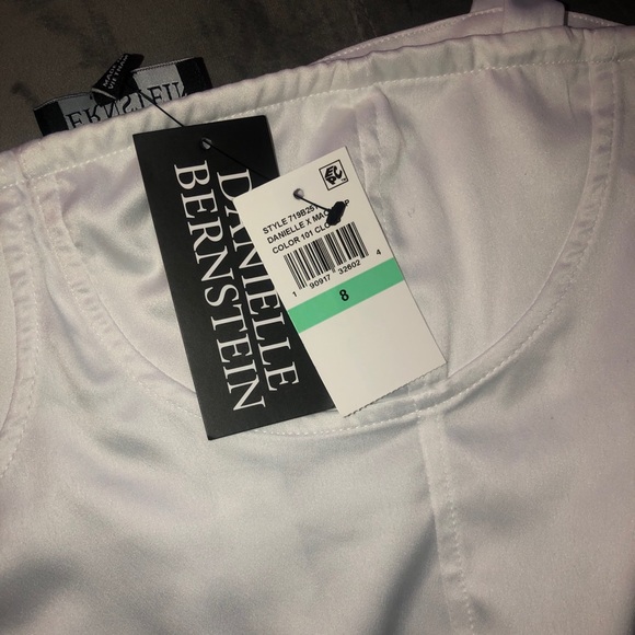 Danielle Bernstein White Satin Bustier Top - Picture 2 of 3